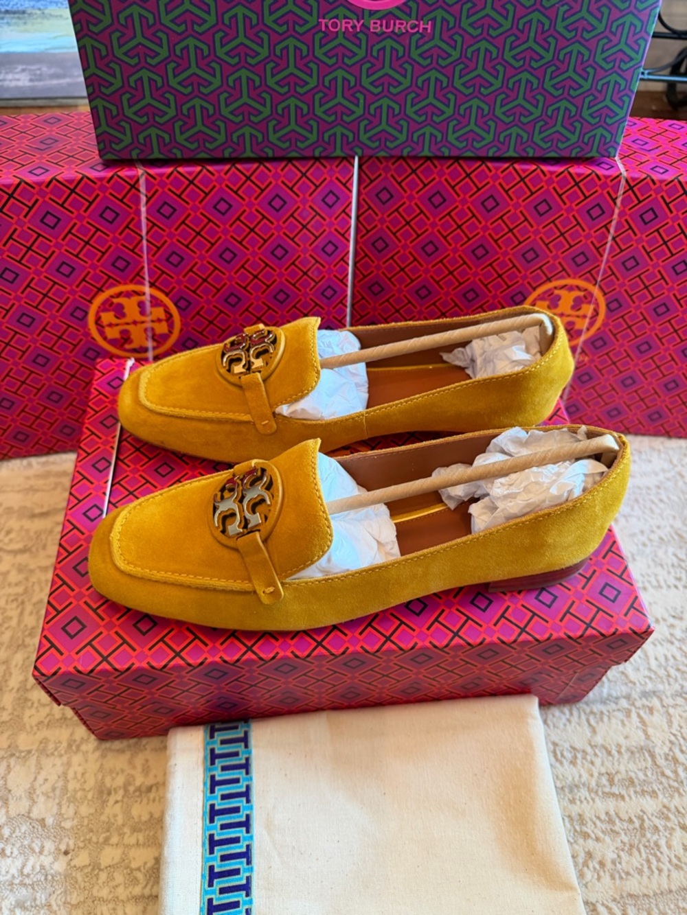 Tory Burch Metal Miller Logo Loafers - Picture 4 of 8